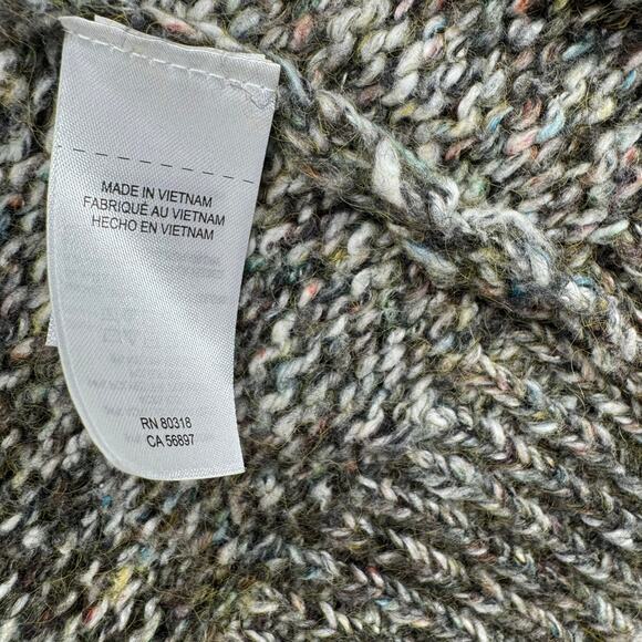 Lucky Brand Open Front Cardigan Sweater Womens Large Green Brown - Picture 7 of 10